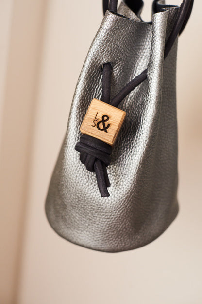 Mini Bucket Bag - Silver